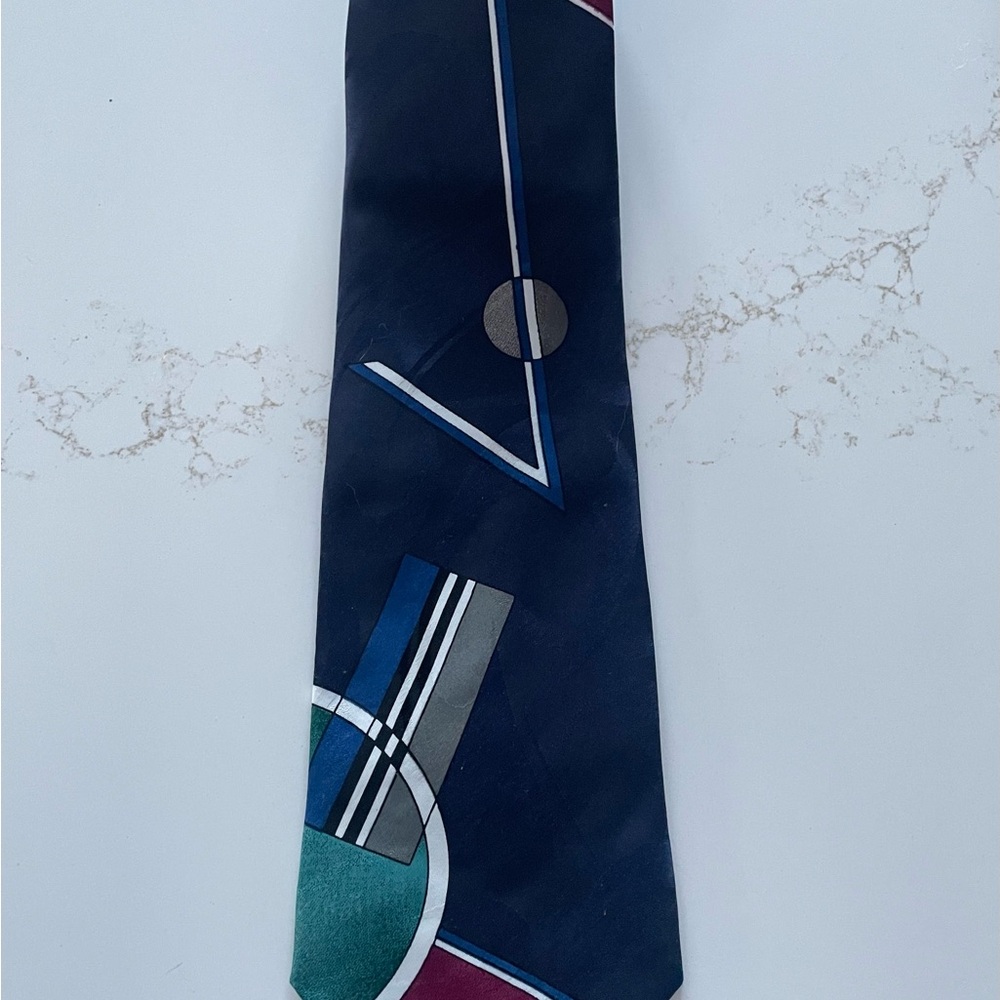 Pierre Cardin Paris Geometric Patterned Tie - Multicolor